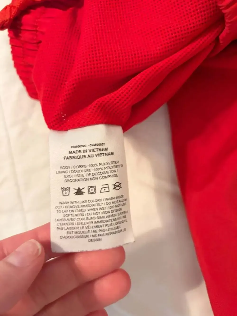 Nike Boys Large Red Swim Trunks Logo Swoosh Mesh Lined Drawstring Shorts Swim